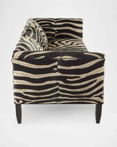 Old Hickory Tannery Julien Zebra-Painted Hair on Hide Sofa, 85" | Thumbnail 3 Old Hickory Tannery Julien Zebra-Painted Hair on Hide Sofa, 85" | Thumbnail 3