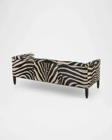 Old Hickory Tannery Julien Zebra-Painted Hair on Hide Sofa, 85" | Thumbnail 4 Old Hickory Tannery Julien Zebra-Painted Hair on Hide Sofa, 85" | Thumbnail 4