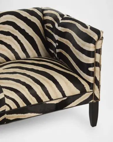Old Hickory Tannery Julien Zebra-Painted Hair on Hide Sofa, 85" | Thumbnail 6 Old Hickory Tannery Julien Zebra-Painted Hair on Hide Sofa, 85" | Thumbnail 6