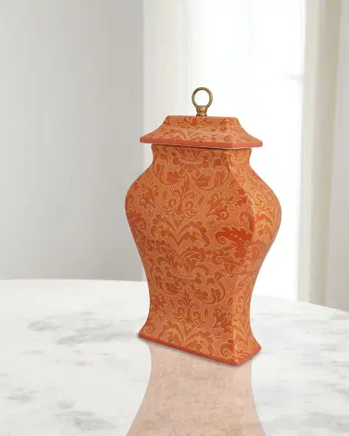 Port 68 Richmond Damask Coral Jar | Thumbnail 3 Port 68 Richmond Damask Coral Jar | Thumbnail 3