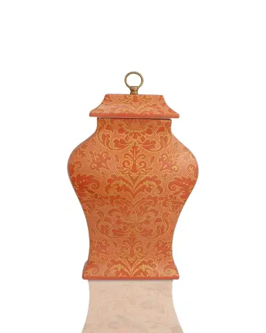 Port 68 Richmond Damask Coral Jar | Thumbnail 1 Port 68 Richmond Damask Coral Jar | Thumbnail 1