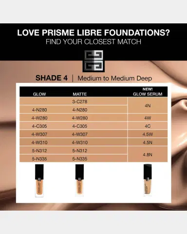 Givenchy Prisme Libre Glow Serum Blurring & Hydrating Foundation | Thumbnail 10 Givenchy Prisme Libre Glow Serum Blurring & Hydrating Foundation | Thumbnail 10