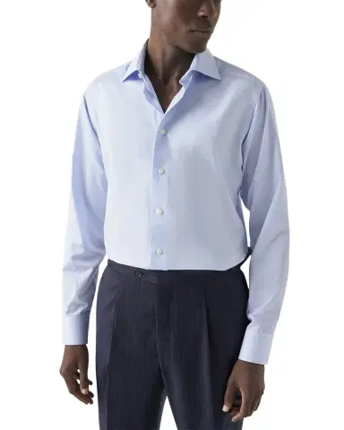 Eton Men's Contemporary-Fit Stripe Dress Shirt | Thumbnail 1 Eton Men's Contemporary-Fit Stripe Dress Shirt | Thumbnail 1