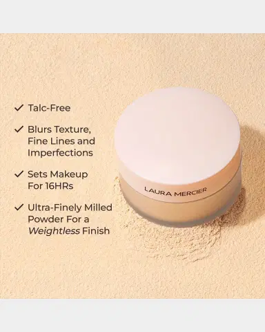 Laura Mercier Jumbo Translucent Loose Setting Powder Ultra-Blur & Velour Puff | Thumbnail 2 Laura Mercier Jumbo Translucent Loose Setting Powder Ultra-Blur & Velour Puff | Thumbnail 2