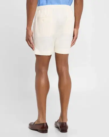Ralph Lauren Purple Label Men's Hand-Tailored Pleated Drawstring Shorts | Thumbnail 3 Ralph Lauren Purple Label Men's Hand-Tailored Pleated Drawstring Shorts | Thumbnail 3