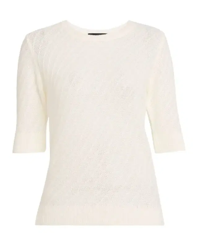 Elbow-Sleeve Crewneck Sequin Sweater Elbow-Sleeve Crewneck Sequin Sweater