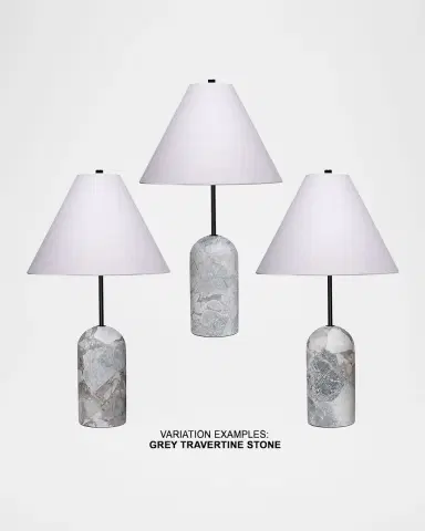 Jamie Young Holt Travertine Table Lamp, 28" | Thumbnail 3 Jamie Young Holt Travertine Table Lamp, 28" | Thumbnail 3