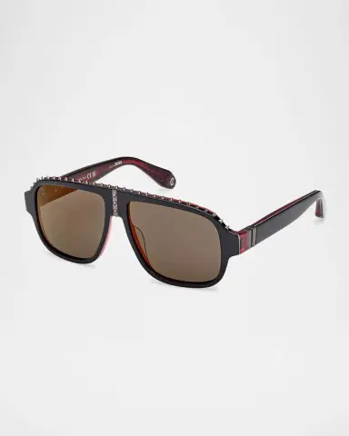 Christian Louboutin Men's LB0005M Acetate Aviator Sunglasses | Thumbnail 2 Christian Louboutin Men's LB0005M Acetate Aviator Sunglasses | Thumbnail 2