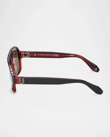 Christian Louboutin Men's LB0005M Acetate Aviator Sunglasses | Thumbnail 3 Christian Louboutin Men's LB0005M Acetate Aviator Sunglasses | Thumbnail 3