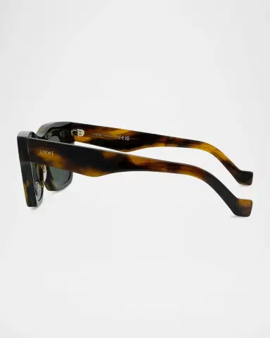 Loewe Men's Signature Layered Acetate Square Sunglasses | Thumbnail 3 Loewe Men's Signature Layered Acetate Square Sunglasses | Thumbnail 3