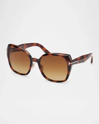 Tom Ford Plum Plastic Cat-Eye Sunglasses | Thumbnail 3 Tom Ford Plum Plastic Cat-Eye Sunglasses | Thumbnail 3