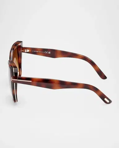 Tom Ford Plum Plastic Cat-Eye Sunglasses | Thumbnail 4 Tom Ford Plum Plastic Cat-Eye Sunglasses | Thumbnail 4