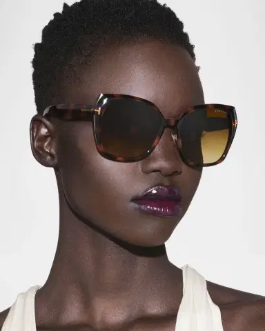 Tom Ford Plum Plastic Cat-Eye Sunglasses | Thumbnail 5 Tom Ford Plum Plastic Cat-Eye Sunglasses | Thumbnail 5