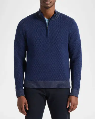 Robert Graham Men's Walton Texture Knit Quarter-Zip Sweater | Thumbnail 4 Robert Graham Men's Walton Texture Knit Quarter-Zip Sweater | Thumbnail 4