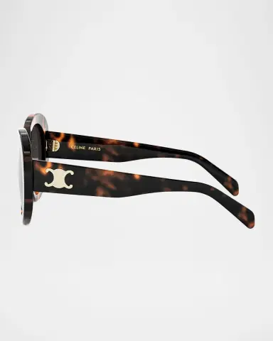 CELINE Triomphe Logo Oval Acetate Sunglasses | Thumbnail 3 CELINE Triomphe Logo Oval Acetate Sunglasses | Thumbnail 3