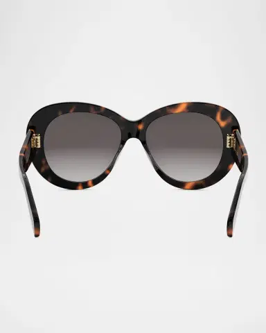 CELINE Triomphe Logo Oval Acetate Sunglasses | Thumbnail 5 CELINE Triomphe Logo Oval Acetate Sunglasses | Thumbnail 5