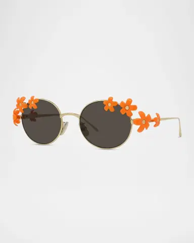Loewe Signature Floral Metal Sunglasses | Thumbnail 2 Loewe Signature Floral Metal Sunglasses | Thumbnail 2