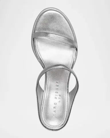 Marc Fisher LTD Alonde Snake-Embossed Leather Slide Sandals | Thumbnail 3 Marc Fisher LTD Alonde Snake-Embossed Leather Slide Sandals | Thumbnail 3