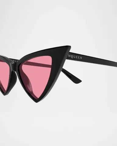 McQueen AM0518S Cat-Eye Recycled Acetate Sunglasses | Thumbnail 2 McQueen AM0518S Cat-Eye Recycled Acetate Sunglasses | Thumbnail 2