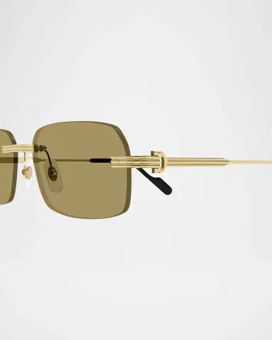 Cartier Men's Rimless Rectangle Metal Sunglasses | Thumbnail 2 Cartier Men's Rimless Rectangle Metal Sunglasses | Thumbnail 2