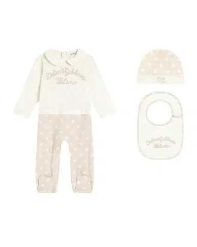 Dolce & Gabbana Girl's 3-Piece Jersey Gift Set, Size 0M-6M | Thumbnail 1 Dolce & Gabbana Girl's 3-Piece Jersey Gift Set, Size 0M-6M | Thumbnail 1