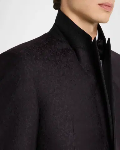Emporio Armani Men 's Wool Jacquard Tonal Camouflage Peak Lapel Dinner Jacket | Thumbnail 7 Emporio Armani Men 's Wool Jacquard Tonal Camouflage Peak Lapel Dinner Jacket | Thumbnail 7