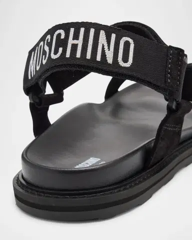 Moschino Men's Strappy Leather Sandals | Thumbnail 5 Moschino Men's Strappy Leather Sandals | Thumbnail 5