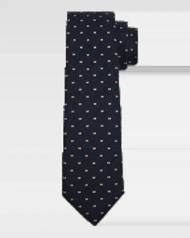 Emporio Armani Men's Bordeaux Micro-Jacquard Silk and Wool Tie | Thumbnail 2 Emporio Armani Men's Bordeaux Micro-Jacquard Silk and Wool Tie | Thumbnail 2