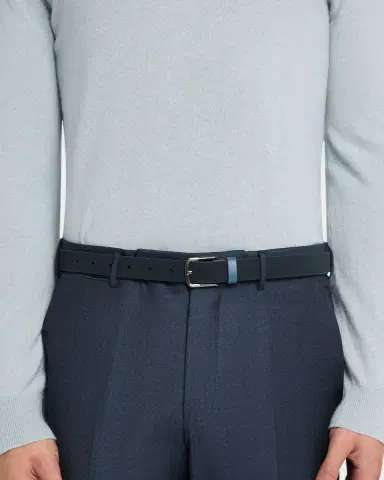Giorgio Armani Men's Suede and Leather Reversible Belt | Thumbnail 2 Giorgio Armani Men's Suede and Leather Reversible Belt | Thumbnail 2