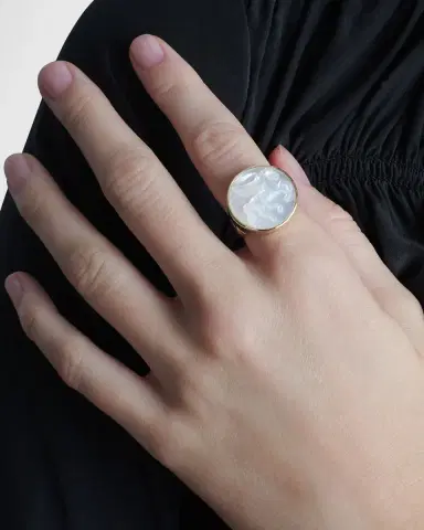 Anabel Aram Jewelry Pegasus Mother-of-Pearl Coin Signet Ring | Thumbnail 2 Anabel Aram Jewelry Pegasus Mother-of-Pearl Coin Signet Ring | Thumbnail 2