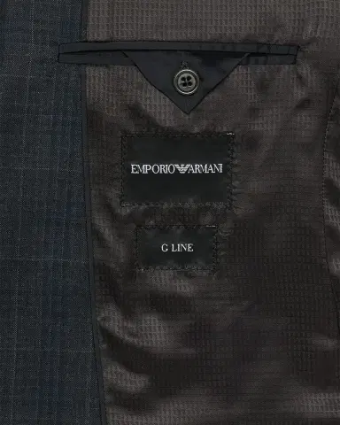 Emporio Armani Men's Wool Super 130s Plaid G Line Suit | Thumbnail 7 Emporio Armani Men's Wool Super 130s Plaid G Line Suit | Thumbnail 7