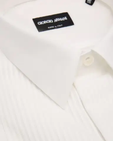 Giorgio Armani Men's Pleated Bib Tuxedo Shirt | Thumbnail 2 Giorgio Armani Men's Pleated Bib Tuxedo Shirt | Thumbnail 2