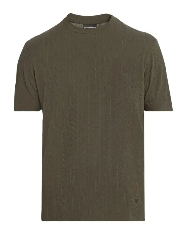 Men's Tonal Basketweave Crewneck T-Shirt Men's Tonal Basketweave Crewneck T-Shirt