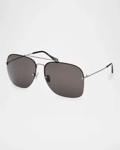 TOM FORD Men's Mackenzie-02 Metal Photochromic Aviator Sunglasses | Thumbnail 2 TOM FORD Men's Mackenzie-02 Metal Photochromic Aviator Sunglasses | Thumbnail 2