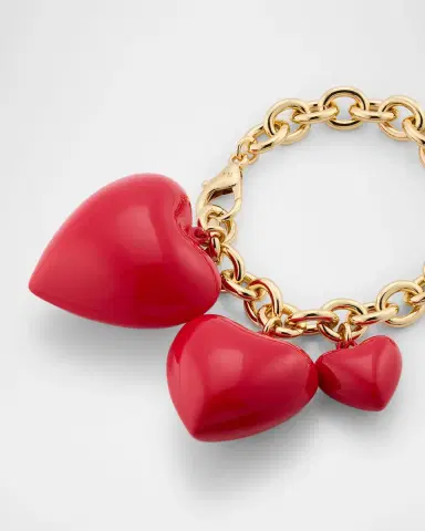Roxanne Assoulin The Happy Heart Bag Charm, Cherry Red | Thumbnail 3 Roxanne Assoulin The Happy Heart Bag Charm, Cherry Red | Thumbnail 3