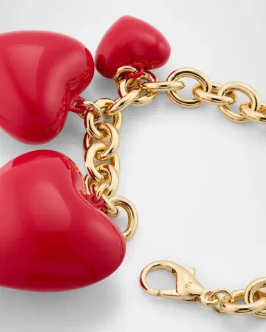 Roxanne Assoulin The Happy Heart Bag Charm, Cherry Red | Thumbnail 4 Roxanne Assoulin The Happy Heart Bag Charm, Cherry Red | Thumbnail 4