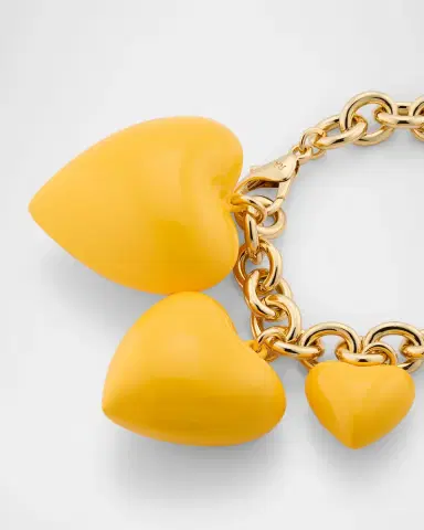Roxanne Assoulin The Happy Heart Bag Charm, Persimmon Yellow | Thumbnail 3 Roxanne Assoulin The Happy Heart Bag Charm, Persimmon Yellow | Thumbnail 3