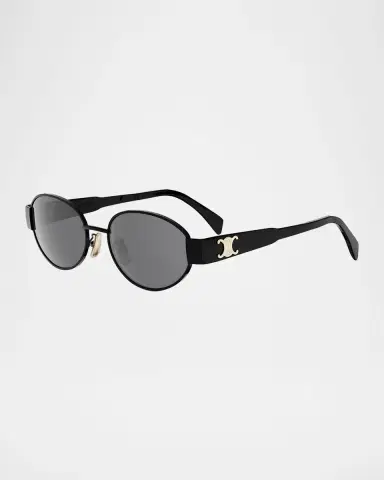 Celine Triomphe Oval Metal Sunglasses | Thumbnail 3 Celine Triomphe Oval Metal Sunglasses | Thumbnail 3
