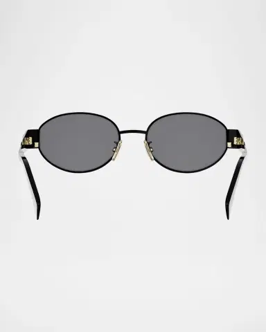 Celine Triomphe Oval Metal Sunglasses | Thumbnail 5 Celine Triomphe Oval Metal Sunglasses | Thumbnail 5