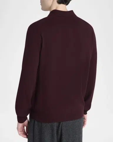 Giorgio Armani Men 's Cashmere Knit Polo Sweater | Thumbnail 2 Giorgio Armani Men 's Cashmere Knit Polo Sweater | Thumbnail 2