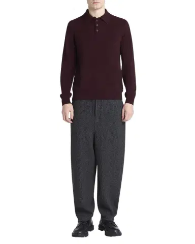 Giorgio Armani Men 's Cashmere Knit Polo Sweater | Thumbnail 1 Giorgio Armani Men 's Cashmere Knit Polo Sweater | Thumbnail 1