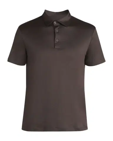 Giorgio Armani Men 's Silk and Cotton Polo Shirt | Thumbnail 1 Giorgio Armani Men 's Silk and Cotton Polo Shirt | Thumbnail 1