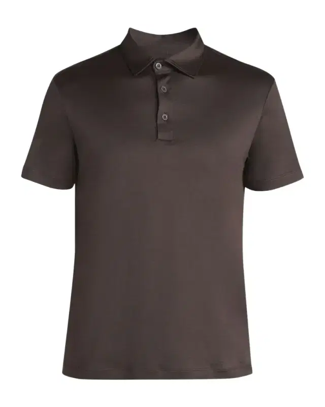 Men 's Silk and Cotton Polo Shirt Men 's Silk and Cotton Polo Shirt