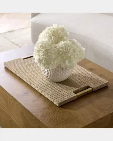 Arteriors Kellen Suede Basketweave Tray | Thumbnail 2 Arteriors Kellen Suede Basketweave Tray | Thumbnail 2
