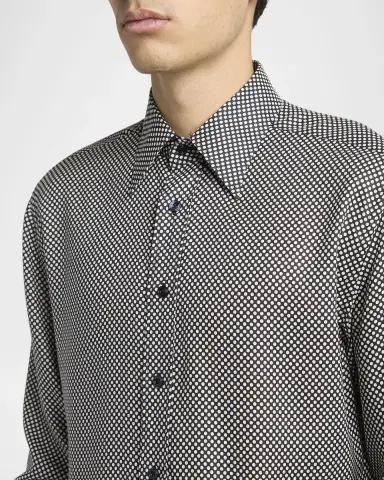 TOM FORD Men's Lyocell Graphic Polka Dot Dress Shirt | Thumbnail 5 TOM FORD Men's Lyocell Graphic Polka Dot Dress Shirt | Thumbnail 5