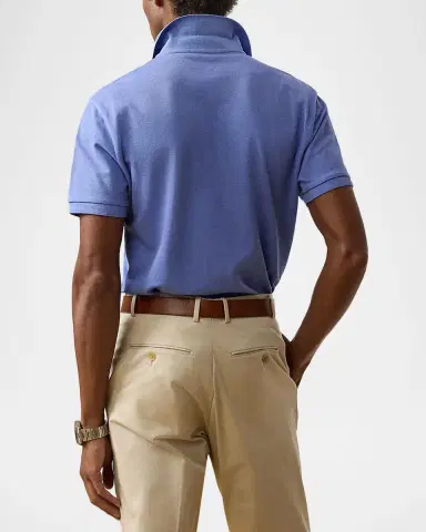 Ralph Lauren Purple Label Men's Double-Mercerized Pique Monogram Polo Shirt | Thumbnail 3 Ralph Lauren Purple Label Men's Double-Mercerized Pique Monogram Polo Shirt | Thumbnail 3