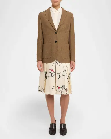 Loro Piana Mark Pleated Bermuda Skirt | Thumbnail 2 Loro Piana Mark Pleated Bermuda Skirt | Thumbnail 2