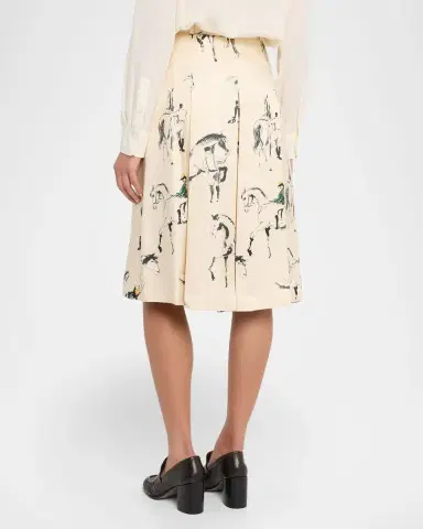 Loro Piana Mark Pleated Bermuda Skirt | Thumbnail 3 Loro Piana Mark Pleated Bermuda Skirt | Thumbnail 3