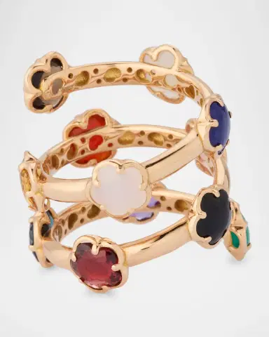 Pasquale Bruni 18K Rose Gold Figlia dei Fiori Ring with Multicolor Stones | Thumbnail 3 Pasquale Bruni 18K Rose Gold Figlia dei Fiori Ring with Multicolor Stones | Thumbnail 3