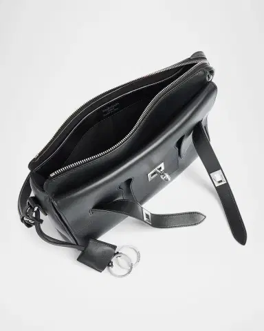 Balenciaga Men's Bel Air Small Leather Messenger Bag | Thumbnail 4 Balenciaga Men's Bel Air Small Leather Messenger Bag | Thumbnail 4